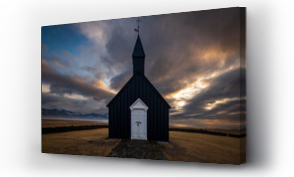 Wizualizacja Obrazu : #604679617 Budakirkja (Black Church), Budir, Snaefellsnes Peninsula, Iceland