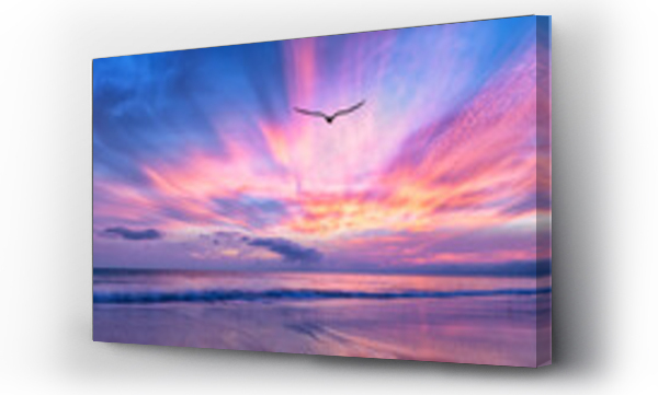 Wizualizacja Obrazu : #606550851 Sunset Bird Surreal Inspirational Nature Abstract