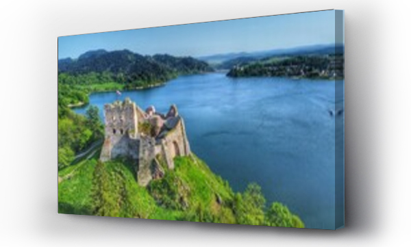 Czorsztyn, góry, Góry jezioro, jezioro, krajobraz, zamek