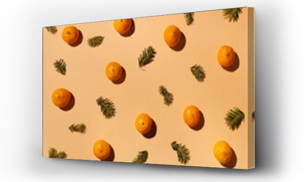 Wizualizacja Obrazu : #611254075 Tangerines and fir twigs