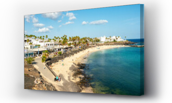 Wizualizacja Obrazu : #616060076 Flamingo Beach in Playa Blanca on Lanzarote on Canary Islands