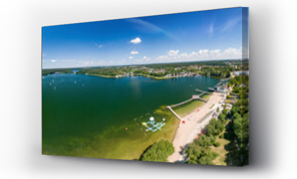 Wizualizacja Obrazu : #617265706 Olsztyn. Jezioro Ukiel /Krzywe/. Pla?a miejska.