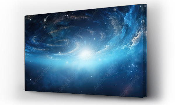 Wizualizacja Obrazu : #618949993 A view from space to a spiral galaxy and stars. Universe filled with stars, nebula and galaxy,. Elements of this image furnished by NASA