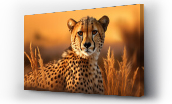 Wizualizacja Obrazu : #619605490 Close up of hunting cheetah in kruger park, african wildlife
