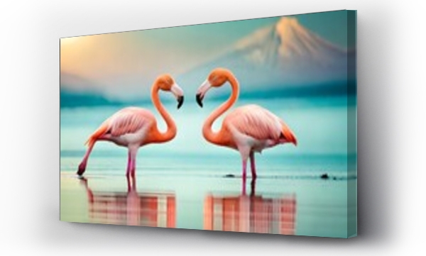 Wizualizacja Obrazu : #619783931 flamingo in the Water Generative by AI Technology