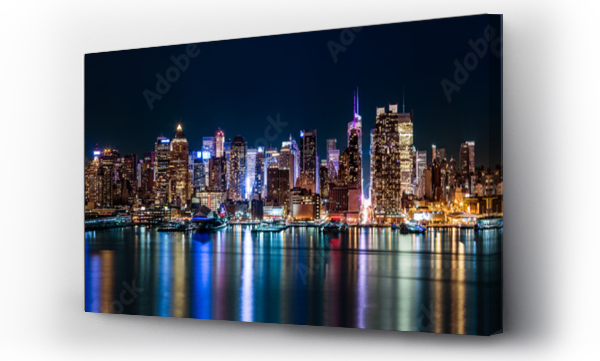 Wizualizacja Obrazu : #62040798 Nowy Jork śródmieście panorama nocą