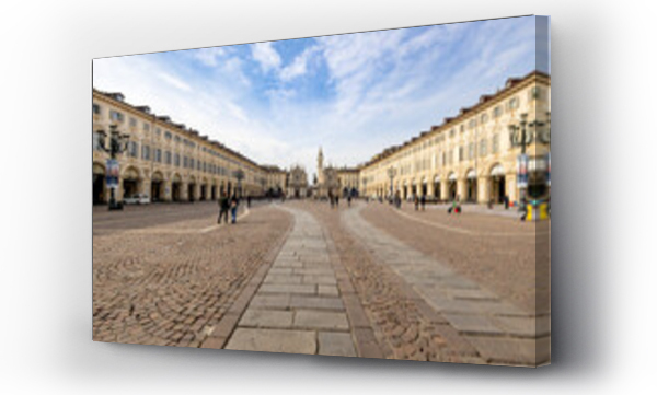 Wizualizacja Obrazu : #620937790 TURIN, ITALY, APRIL 11, 2023 - View of San Carlo Square in the center city of Turin, Piedmont, Italy
