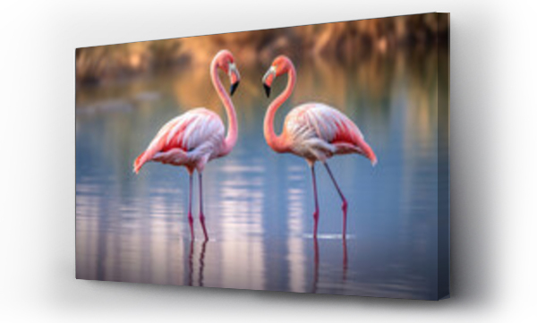 Wizualizacja Obrazu : #623024995 Two flamingo love sign