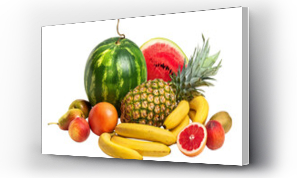 Wizualizacja Obrazu : #624170352 PNG. Ripe tropical fruits on a white background. isolate