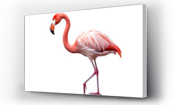 Wizualizacja Obrazu : #625641337 Standing flamingo on a transparent background. png file. Generative AI