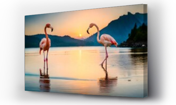 Wizualizacja Obrazu : #626827224 flamingos on the beach
