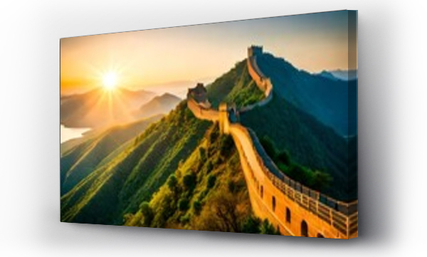 Architektura, azja, droga, góra, natura, wielki mur chińśki