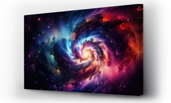 Wizualizacja Obrazu : #629901937 Magic and colorful spiral with galaxy on it, space and universe wallpaper. Generative Ai.