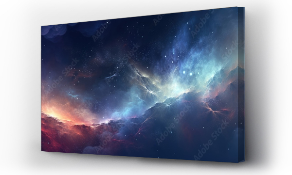 Wizualizacja Obrazu : #631794561 Colorful, stars and space background, panorama universe wallpaper panorama. Generative Ai.