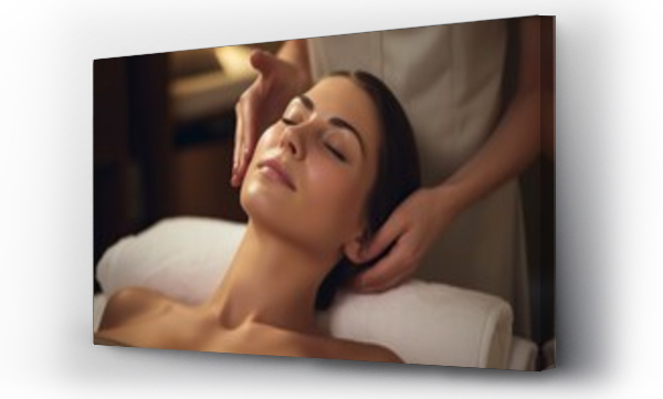 Wizualizacja Obrazu : #632762256 young woman receiving facial massage at spa