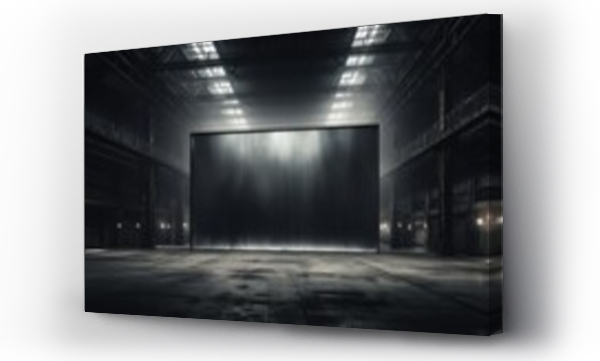 Wizualizacja Obrazu : #632890215 Modern spacious industrial big blank display ai generated