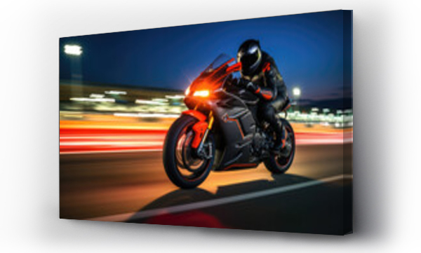 Wizualizacja Obrazu : #634173311 motorcycle on the road at night