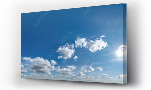 Wizualizacja Obrazu : #634680899 seamless cloudy blue sky hdri 360 panorama view with zenith and clouds for use in 3d graphics or game development as skydome or edit drone shot or sky replacement