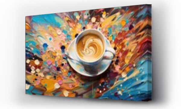 Wizualizacja Obrazu : #635394395 coffee abstract oil painting
