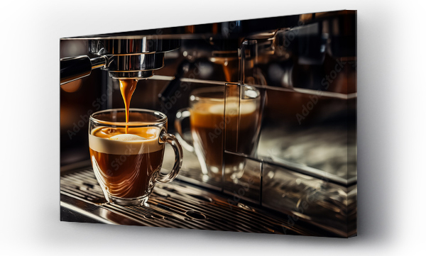 Wizualizacja Obrazu : #635762911 Coffee machine pouring coffee 