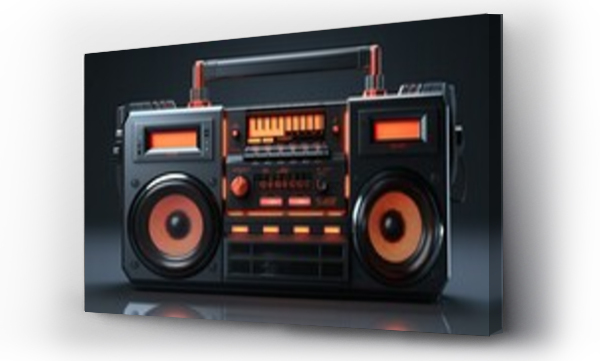 Wizualizacja Obrazu : #645008122 radio music boombox retro tape cassette player recorde