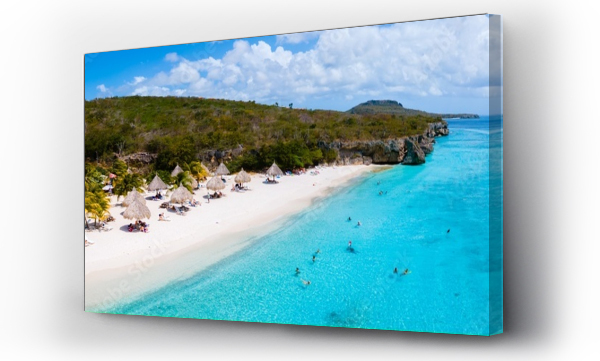 Wizualizacja Obrazu : #645260042 Cas Abao Beach Playa Cas Abao Caribbean island of Curacao, Playa Cas Abao in Curacao Caribbean tropical white beach with a blue turqouse colored ocean. 