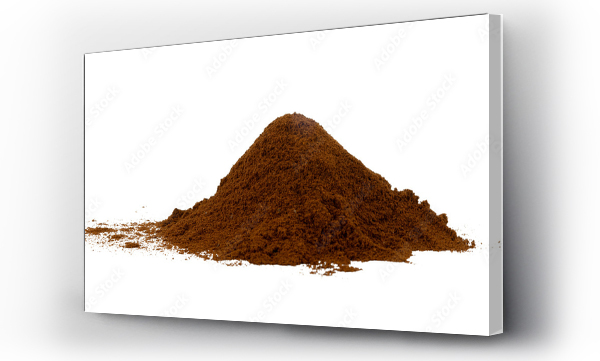 Wizualizacja Obrazu : #645417554 pile of ground coffee isolated
