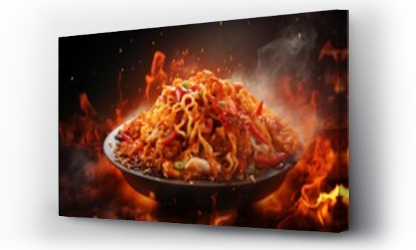 Wizualizacja Obrazu : #646782233 hot Mapo noodles poster design close up, AI Generative