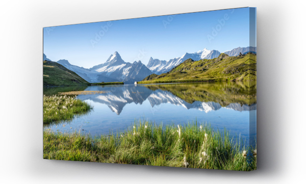 Wizualizacja Obrazu : #648507681 Bachalpsee Lake panorama in summer, Grindelwald, Switzerland