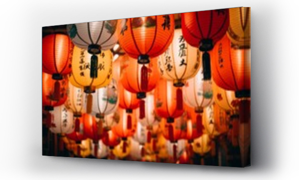 Wizualizacja Obrazu : #648653456 Chinese Paper Lanterns 