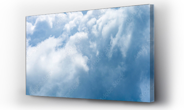 Wizualizacja Obrazu : #649507656 Puffy white and blue clouds on sky