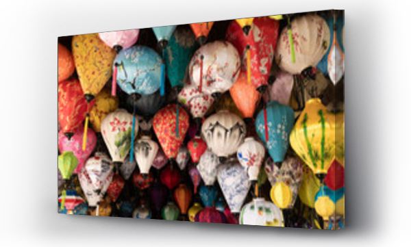 Wizualizacja Obrazu : #649603971 background with colorful silk lanterns in Hoi An, Vietnam