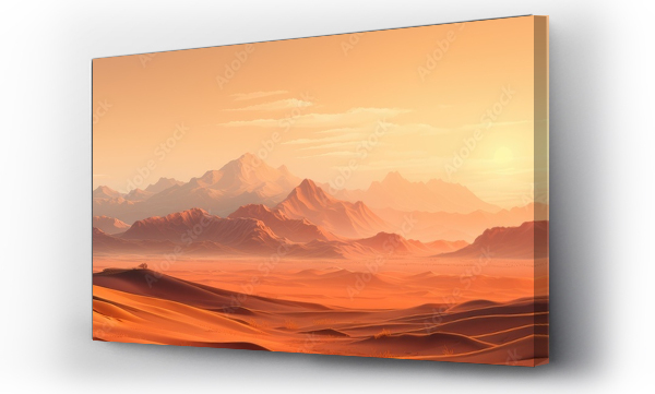 Wizualizacja Obrazu : #650352872 Sunrise in the Desert and Sand Dunes