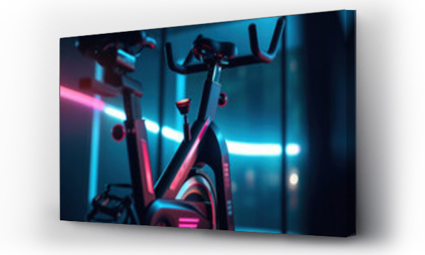Wizualizacja Obrazu : #651516291 empty exercise bicycle at gym