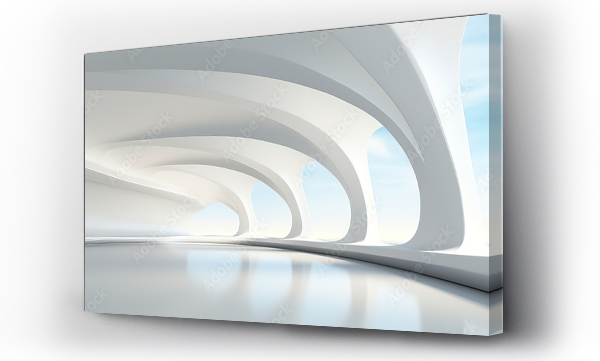 Wizualizacja Obrazu : #651565658 Modern white interior architecture background rendered in