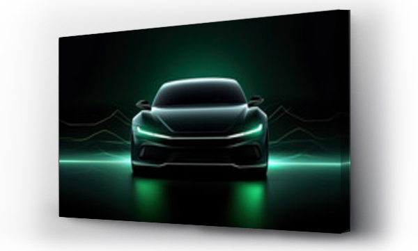 Wizualizacja Obrazu : #651812873 green sports car wallpaper with fantastic light effect background