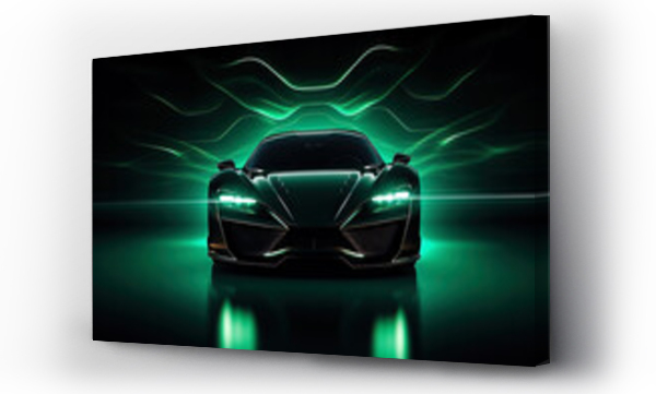 Wizualizacja Obrazu : #651813217 green sports car wallpaper with fantastic light effect background