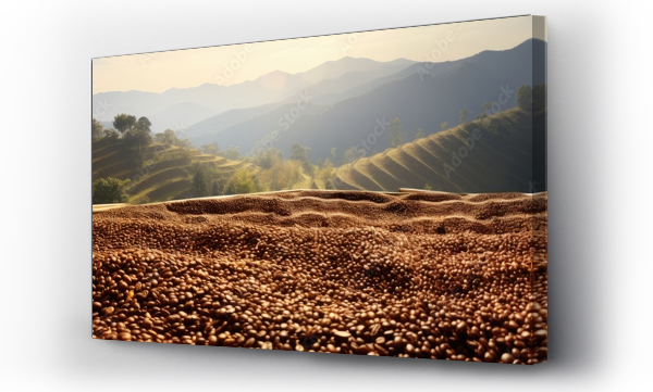 Wizualizacja Obrazu : #653048439 Sun dried coffee beans on a farm