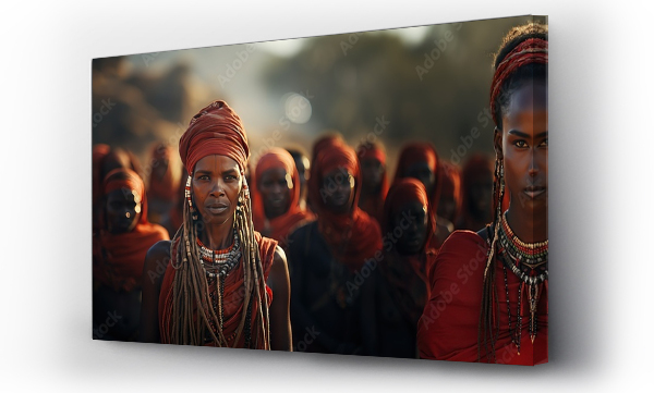 Wizualizacja Obrazu : #653771136 Samburu Tribe - Close relatives of the Maasai people.Generated with AI
