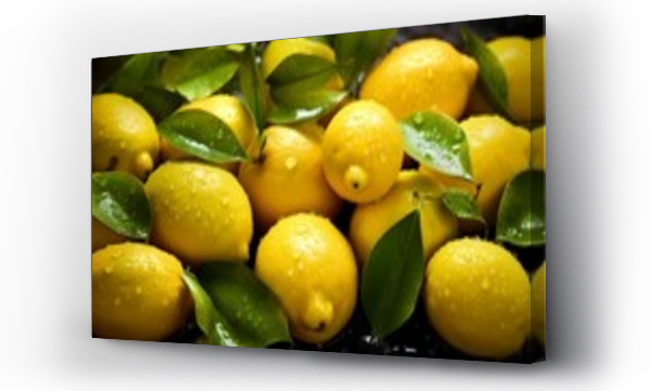 Wizualizacja Obrazu : #654681083 fresh lemon fruit with water drops