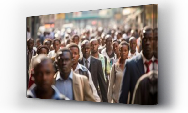 Wizualizacja Obrazu : #655378046 Crowd of African people walking street