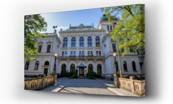 Wizualizacja Obrazu : #655632708 Smetana House, The Art Nouveau-Neo-Renaissance building is a cultural monument, theater and cultural center. Litomysl, Czech Republic