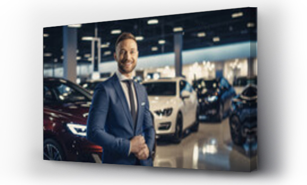 Wizualizacja Obrazu : #655775948 car salesman at a car dealership