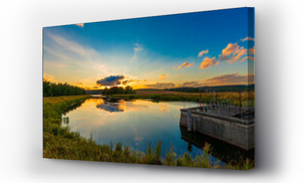 jezioro, Krajobrazy, Krajobrazy po, zachod slonca