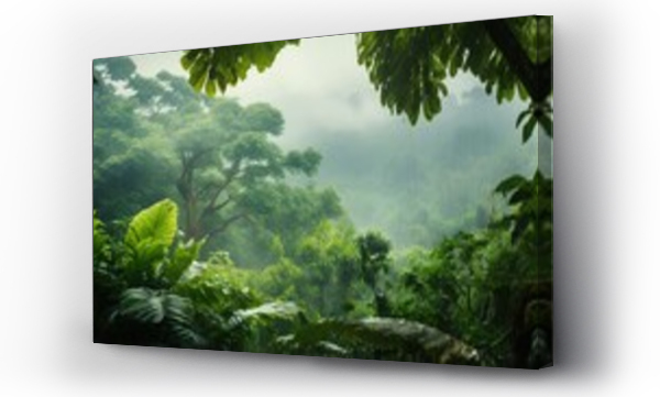 Wizualizacja Obrazu : #656420720  view of tropical forest with fog in the morning during the rainy season
