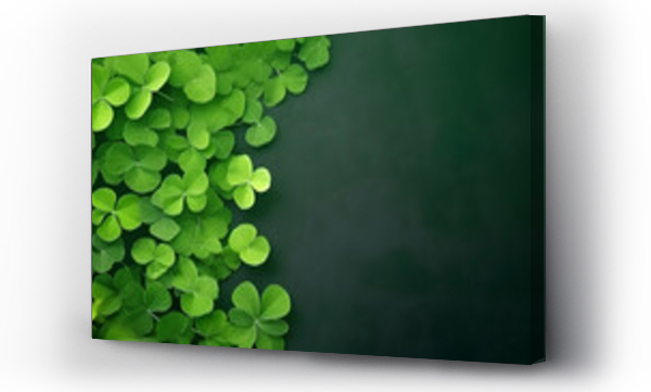 Wizualizacja Obrazu : #656509566 Irish shamrock green background with space for text