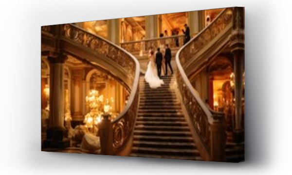 Wizualizacja Obrazu : #656738950 At a big opera ball in luxury architecture.