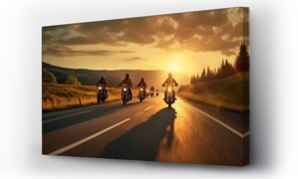 Wizualizacja Obrazu : #657055309 Group of cruiser-chopper motorcycle riders