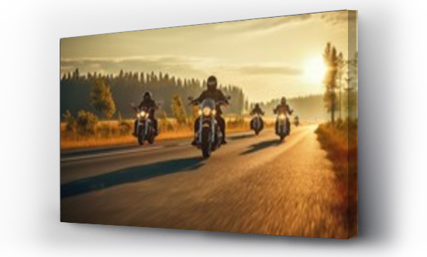 Wizualizacja Obrazu : #657055311 Group of cruiser-chopper motorcycle riders