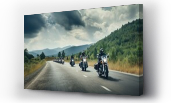Wizualizacja Obrazu : #657055360 Group of cruiser-chopper motorcycle riders